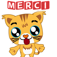 gif animé merci chat